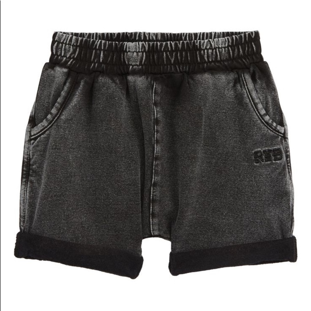 Rock Your Baby Smash Shorts in Black, 6-12 Months